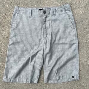 Quiksilver gray striped board shorts swim trunks size 30